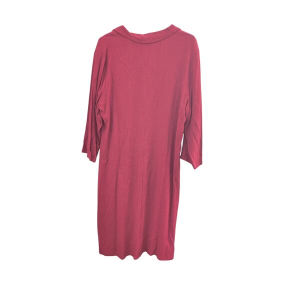 J.Jill Burnt Orange Tunic Shift Dress Size L V-Neck 3/4 Sleeve EUC - Picture 3 of 3